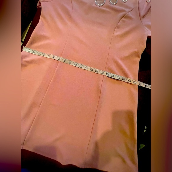 SHEIN Curve Women Pullover Dress Dusty Rose & Ivory Pearl detail Around Neck 0XL - Picture 13 of 16